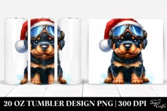 Expressive Baby Watercolor Rottweiler PNG Product Image 1