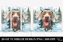 Crazy Weimaraner Ice Cracks | 20 Oz Tumbler Product Image 1