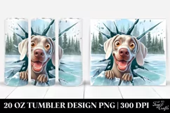 Crazy Weimaraner Forest Sticker | 20 Oz Tumbler Product Image 1