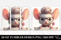 Revolted Baby Mouse with Flower PNG Product Image 1