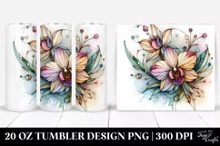 Abstract Wooden Stained Orchid | 20 oz Tumbler Product Image 1