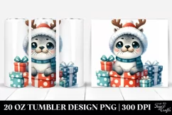 Enthusiastic Baby Watercolor Seal PNG Product Image 1