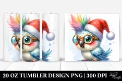 Expressive Baby Watercolor Parrot PNG Product Image 1