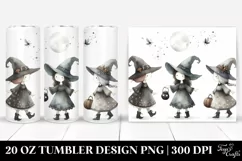 Whimsical Witch Sublimation Tumbler Design | 20 oz Tumbler Product Image 1