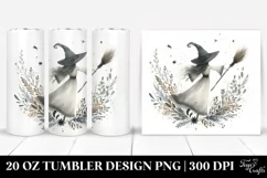 Whimsical Witch Sublimation Tumbler Design | 20 oz Tumbler Product Image 1