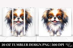 Cute Japanese Chin Watercolor 20 Oz Tumbler Product Image 1