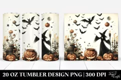 Vintage Simple Halloween Sorceress Image | 20 oz Tumbler Product Image 1