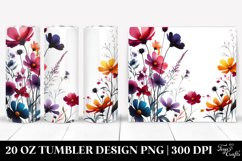 Bold Wild Flowersilhouettes Canvas | 20 Oz Tumbler Product Image 1