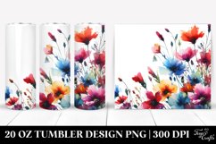 Bold Wild Flowersilhouettes Canvas | 20 Oz Tumbler Product Image 1
