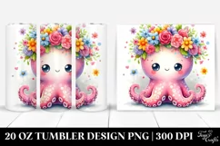 Cute Watercolor Octopus | 20 oz Tumbler Product Image 1
