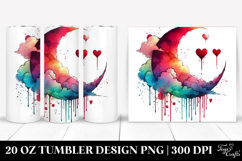 Colorful Digital Painting with Half Moon 20 Oz Tumbler Product Image 1