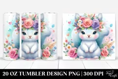 Colorful Squirrel Flower Crown Tumbler Product Image 1