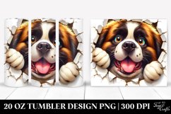 Crazy Saint Bernard White Paper | 20 Oz Tumbler Product Image 1