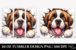 Crazy Saint Bernard White Paper | 20 Oz Tumbler Product Image 1