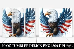 Detailed Patriotic Bald Eagle | 20 oz Tumbler Product Image 1