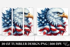 Detailed Patriotic Bald Eagle | 20 oz Tumbler Product Image 1