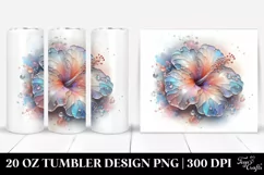 Stained Hibiscus 20 Oz Tumbler Product Image 1