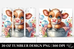 Smiling Baby Highland Cow PNG Product Image 1