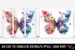 Butterfly Silhouettes, Colorful 20 Oz Tumbler Product Image 1