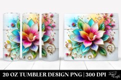 20 Oz Tumbler Sublimation | Colorful Magnolia with Product Image 1