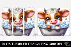 Smiling Baby Highland Cow PNG Product Image 1