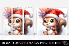 Expressive Baby Watercolor Squirrel PNG Product Image 1