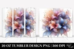 Abstract y Glossy Lobelia, Transparent 20 Oz Tumbler Product Image 1