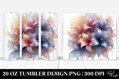 Abstract y Glossy Lobelia, Transparent 20 Oz Tumbler Product Image 1