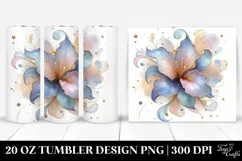 Abstract Pastel y Lobelia, Transparent 20 Oz Tumbler Product Image 1