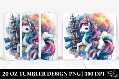 Baby Unicorn Space Station. 20 Oz Tumbler Design Product Image 1