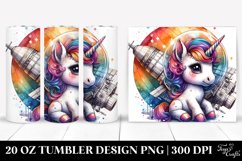Baby Unicorn Space Station. 20 Oz Tumbler Design Product Image 1