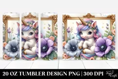 Anemone Frame Baby Unicorn | 20 oz Tumbler Product Image 1
