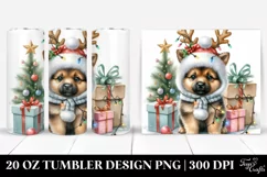 Expressive Baby Watercolor German Shepherd PNG Product Image 1