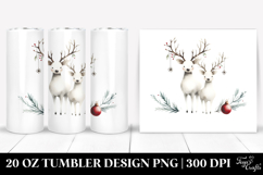 Charming Reindeer, Watercolor 20 Oz Tumbler Product Image 1
