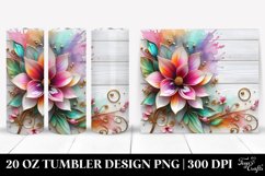 20 Oz Tumbler Sublimation | Colorful Magnolia with Floral Product Image 1