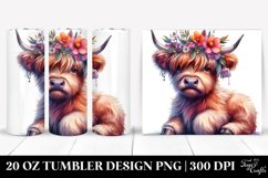 Vibrant Baby Highlandcow Drawing Tumbler Product Image 1
