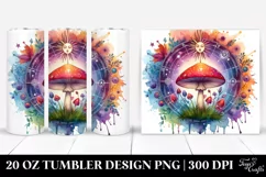 Magical Celestial Mushroom Clipart 20 Oz Tumbler Product Image 1
