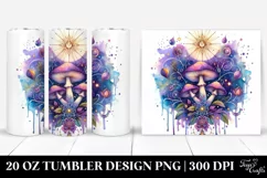 Magical Celestial Mushroom Clipart 20 Oz Tumbler Product Image 1