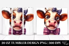 Funny Cow Portrait | 20 oz Tumbler Product Image 1