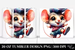 Cute Baby Mouse Jumping, High-Res 20 Oz Tumbler Product Image 1