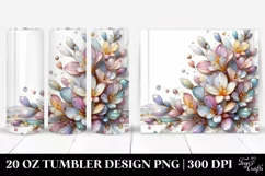 Pastel Retro Frame Watercolor Splash | 20 oz Tumbler Product Image 1