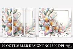 Pastel Retro Frame Watercolor Splash | 20 oz Tumbler Product Image 1