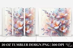 Abstract Pastel Freesia Material | 20 oz Tumbler Product Image 1