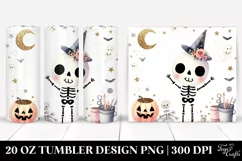 Retro Halloween Skeleton Glitter | 20 oz Tumbler Product Image 1