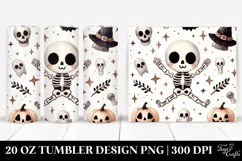 Retro Halloween Skeleton Glitter | 20 oz Tumbler Product Image 1