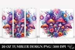 Magical Celestial Mushroom Clipart 20 Oz Tumbler Product Image 1