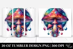 Magical Celestial Mushroom Clipart 20 Oz Tumbler Product Image 1