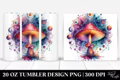 Magical Celestial Mushroom Clipart 20 Oz Tumbler Product Image 1