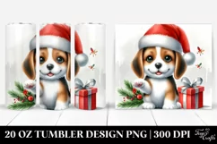 Expressive Baby Watercolor Beagle PNG Product Image 1