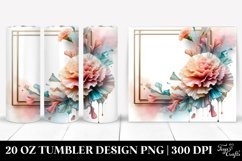 Abstract Pastel Shiny Carnation, Transparent 20 Oz Tumbler Product Image 1